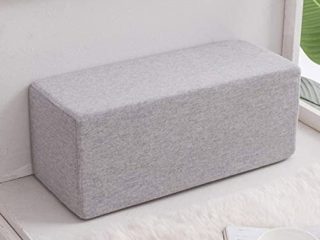 GGoty Soporte de cojines para sofá, reposabrazos rectangular, almohada rellena, espuma extraíble, lavable, portátil, almohada (20 x 20 x 50 cm), color gris