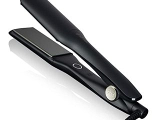 ghd max - Plancha de pelo profesional con placas anchas para cabello largo, grueso o rizado, tecnología dual zone, negra