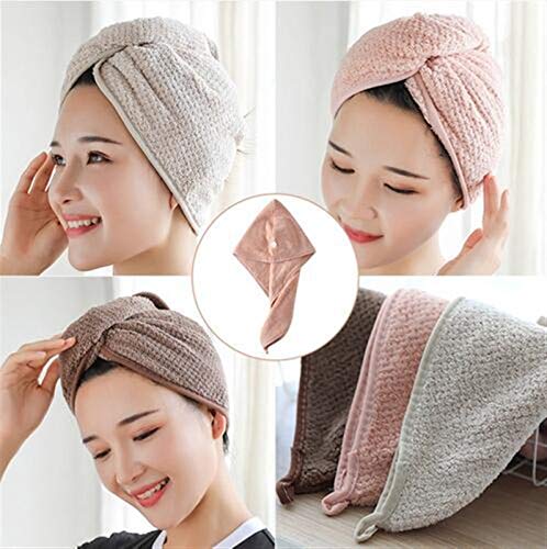 GHJKBJ Caps Cabello seco, El Recorrido al Aire Kits Toalla Precio al por Mayor Gorro de baño de Secado rápido Toalla Adulto Gorro de Ducha Toalla de Mano de la Cara (Color : Random)