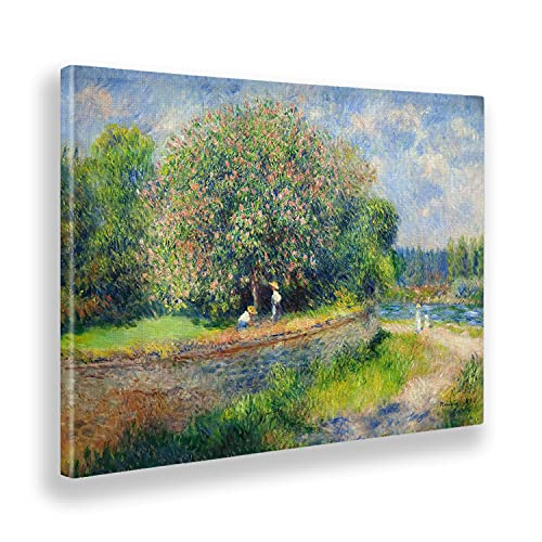 GIALLO BUS - Cuadro - Prensa sobre Tela Canvas - Renoir - CHESTENUT Three IN Bloom - 50 x 70 CM