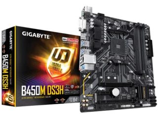Gigabyte B450M DS3H - Placa Base Ultra Duradera con LAN Realtek GbE con cFosSpeed, PCIe Gen3 x4 M.2, Soporte de Tiras de LED RGB de 7 colores, Resistencia Anti-Azufre, listo para CEC 2019