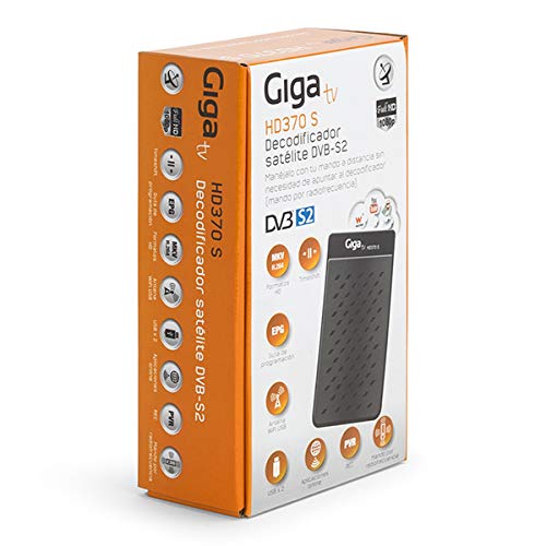 GIGATV Sintonizador HD370 S - Mini sintonizador satélite DVB-S2 con Acceso a Internet
