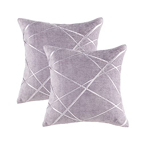 Gigizaza Cojín Funda de Cojine 60x60 cm Violeta Funda de Almohada del Sofá Cojín Funda Decoración Almohada Caso de la Cubierta 2 Paquetes