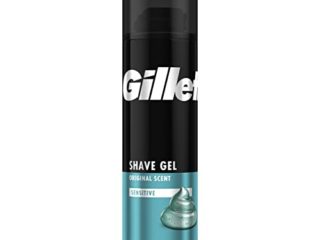 Gillette Classic Gel de Afeitar Hombre para Pieles Sensibles, Protege contra la Irritación del Afeitado, 200 ml