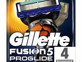 Gillette Fusion 5 ProGlide Cuchillas de Afeitar Hombre con Tecnología FlexBall, Paquete de 4 Cuchillas de Recambio