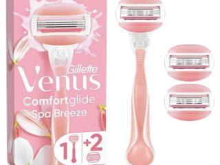 Gillette Venus ComfortGlide Spa Breeze Maquinilla de Afeitar Mujer + 3 Cuchillas de Recambio