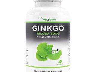 Ginkgo Biloba 6000 mg - 365 Comprimidos - Premium: Con glicósidos flavonoides + ginkgolide terpene lactones y ácido ginkgólico libre - Sin aditivos no deseados - Altamente dosificado - Vegano