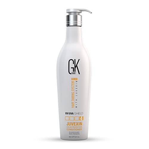GK HAIR Global Keratin Colored Shield Conditioner (640 ml/ 29.9 Fl. Oz) Protección térmica de limpieza profunda para cabello con frizz y rizado dañado y seco tratado con