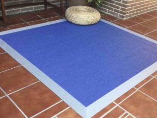 GleeGrass Alfombra TEPLON VINILICA Fresh Azul Cielo-Plata (140 x 200 cm)