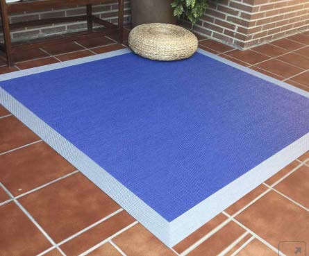 GleeGrass Alfombra TEPLON VINILICA Fresh Azul Cielo-Plata (140 x 200 cm)