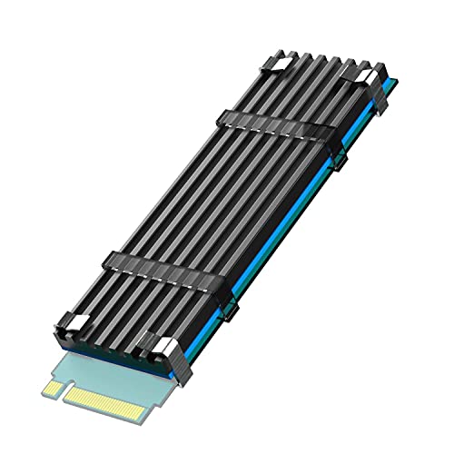 GLOTRENDS Disipador M.2 para PS5 e Instalación en PC para SSD M.2 PCIe NVMe o SSD M.2 NGFF SATA, Incluye Almohadilla Térmica M.2