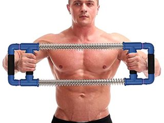 GOFITNESS Barra de Presión Push Down – Máquina para Fortalecer Pectorales – Barras de Presión de Muelle para Ejercitar Brazos - Portátil para Ejercitarse en Casa, Viajes o Exteriores