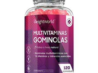 Gominolas Multivitaminas y Minerales de Alta Potencia 120 Unidades - Con 14 Vitaminas y Minerales Activos, Con Vitamina C, A, D, B y Biotina, Zinc, Yodo, Sodio y Ácido Fólico, Para Hombres y Mujeres