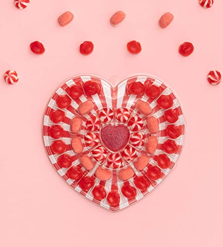 Gommy's Factory LOVE&KISSES (Sin Gluten). Tarta Regalo de Gominolas con Forma de Corazón, 41 Golosinas, 250 g