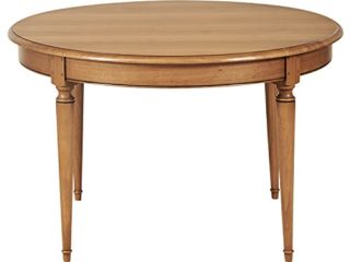 GONTIER Mesa redonda extensible roble macizo 120 x 120 cm