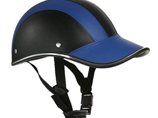 GoolRC Casco de Moto Media Cara Gorra de Béisbol con Visera (Azul)