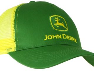 Gorra con Logotipo de John Deere, para Hombre, Parte Trasera de Malla Amarillo Amarillo