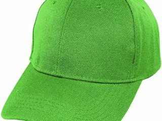 Gorra de Béisbol Ajustable de Estilo Polo Clásico Deportivo Casual de Color Liso Suave y Transpirable Unisex para Adultos y Niños Modelo JDH-1 (Verde Claro, Talla Niño/54cm)