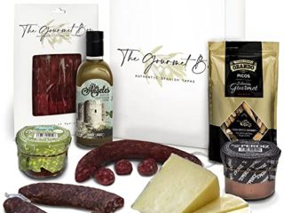 GOURMET BOX | Cesta Gourmet | Regalo Ideal - Para Ocasiones especiales | Productos Ibéricos Delicatessen, Queso de Oveja 100%, Patés (Olivada y Perdiz), Picos Gourmet y Aceite de Oliva Virgen Extra