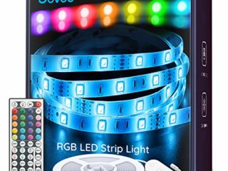Govee Tira LED, Luces LED Habitación 5m con Control Remoto y Caja de Control, Tiras LED RGB Adhesivas 12V con 20 Colores y 6 Modos de Escena para Decoracion de Pared, Techo