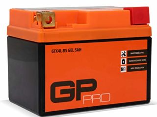 GP-PRO Batería de Gel 12V 5Ah GTX4L-BS (similar a YB4L-B / YTX5L-BS / YTX4L-BS)