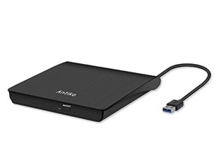 Grabadora DVD CD Externo Unidad CD DVD Externo USB 3.0 DVD-R CD-RW Dispositivo Lector de Tarjetas Portátil Ultra Slim External Disc con Mac/OS/XP/Win10/Win7/Win8