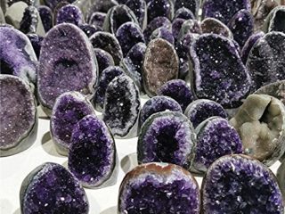 Gran racimo de cuarzo amatista - uruguayo - cristales - piedras preciosas - geodas - espécimen de minerales Adornos de Reiki para decoración del hogar-1 kg_