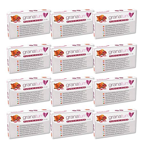 Granatum Plus - Extracto de Granada Punicalagina PLUS | Complemento Alimenticio Natural 100% Origen España | Polifenoles Naturales | Complemento Nutricional | (12 Cajas de 28 Cápsulas)
