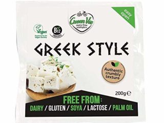 GreenVie Queso Feta mediterránea Griego Bloque vegano 200g (Pack de 4)
