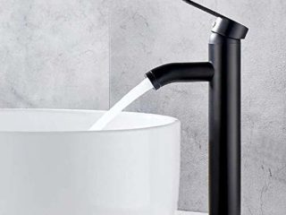 Grifo de baño, grifo retro negro de plataforma alta, lavabo del baño es antioxidante, antidesgaste, adecuado para grifos con un diámetro interior de 32 mm a 42 mm