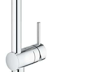 Grohe 30274000 Minta - Grifo de Cocina Monomando, Caño Giratorio de 360°, Caño Alto en L, Cabezal Extraíble