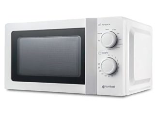 Grunkel - MW-20IG - Microondas blanco de 20 litros de capacidad y 6 niveles de potencia. Función descongelación y temporizador hasta 30 minutos - 700W - Blanco (Con Grill)