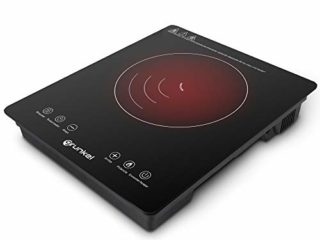 Grunkel - PIN-2000 - Placa de inducción portátil con Controles táctiles y 8 Niveles de Potencia. Autoapagado de Seguridad y Bloqueo Infantil - 2000 W - Negro