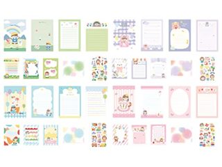 Gsrhzd cartas perfumadas, 64 piezas sobres papel, sobres para cartas, juego de papel de carta, para bodas, invitaciones, regalos