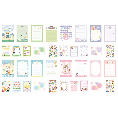 Gsrhzd cartas perfumadas, 64 piezas sobres papel, sobres para cartas, juego de papel de carta, para bodas, invitaciones, regalos