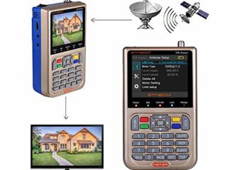 GT MEDIA V8 Satfinder Meter Localizador de señal de satélites Digital Buscador de Satélite Medidor de Campo HD 1080P DVB-S/S2/S2X, 3.5" LCD Visualización de la Pantalla