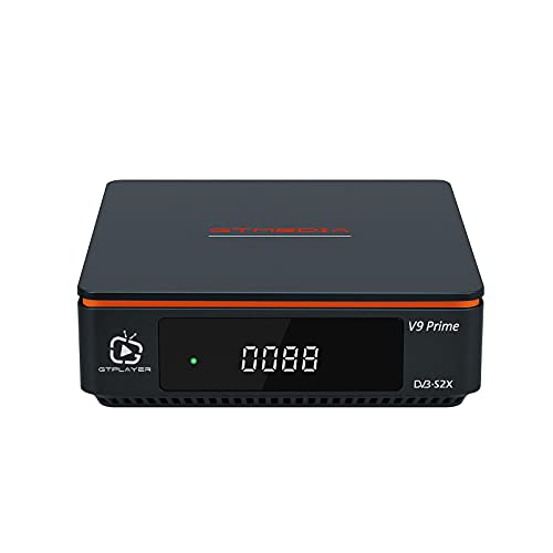 GT MEDIA V9 Prime Satelite Ricevitore DVB-S/S2/S2X, Receptores de TV por Satélite con 2.4G WiFi Incorporado CA Card Reader, Decodificador Satelite Soporte HEVC 10bit / PVR / Youtube / CCcam