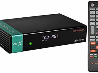 GTMEDIA V8X DVB-S / S2 / S2X Decodificador de Receptor de TV Satelital Digital con Wi-Fi Incorporado /1080P Full HD / FT Soporte CC CAM, Youtube, Ranura para Tarjeta CA, Biss Auto Roll
