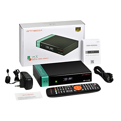 Gtmedia V8X (New V8 Nova) DVB-S2 Satellite Receiver Full HD 1080P Receptores de TV por satélite FTA Compatible con WiFi PowerVu Biss Key H.265