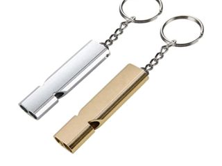 gtoo Silbato Supervivencia,Doble Tubos High Decibel Silbido para Seguridad Fútbol Canotaje Escuela Gimnasio Camping Senderismo Entrenamiento Silbatos (2 Pack)