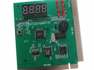 Guangcailun Placa Base Tester Diagnóstico Pantalla de 4 dígitos PC de Madre del Ordenador Tarjeta de analizador de 4 dígitos Junta de depuración Analizador Postal
