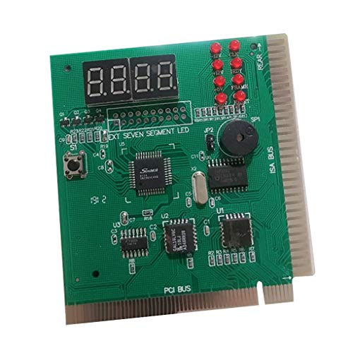 Guangcailun Placa Base Tester Diagnóstico Pantalla de 4 dígitos PC de Madre del Ordenador Tarjeta de analizador de 4 dígitos Junta de depuración Analizador Postal