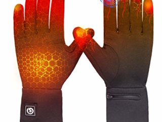 Guantes Calefactables Electrónicos para Hombre y Mujer, Guantes Calefactables Moto Invierno Térmicos de Artritis Batería Recargable Calentador de Mano para Esquí Motociclismo Pesca Senderismo Caza