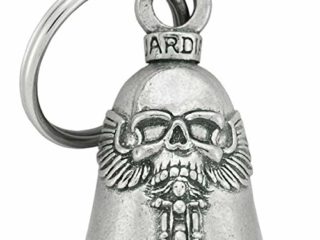 Guardian Bell Campanilla de calavera con alas, amuleto para motocicletas