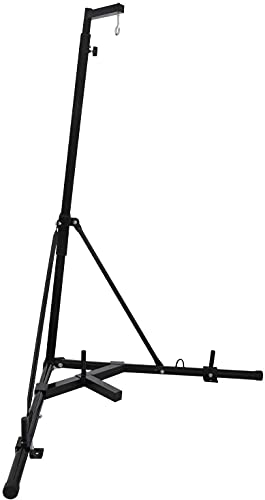 Guellin Colgador de Boxeo Soporte Plegable para Saco de Boxeo con Capacidad de 130 LBS Libre de Pie Soporte Pesado para el Entrenamiento de Boxeo