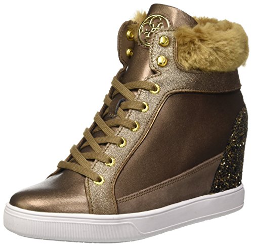 Guess Furr, Zapatillas Altas Mujer, Marrón (Bronz), 39 EU