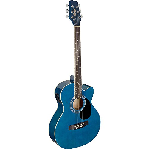 Guitarra acústica de auditorio Stagg, azul