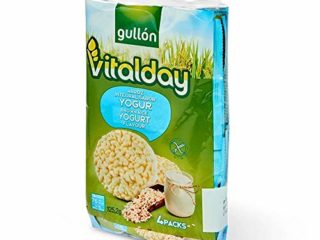 Gullón Tortitas Arroz Integral y Yogur Vitalday Pack de 4, 125,2g