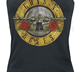 Guns N' Roses Distressed Bullet Mujer Top Negro M 100% algodón Regular