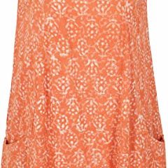 GURU SHOP Minivestido, túnica de verano para mujer, algodón, ropa corta alternativa naranja L